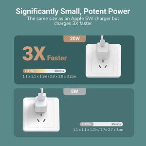 MEILLEURE FAÇON 20W USB Type C <span class=keywords><strong>chargeur</strong></span> adaptateur Original <span class=keywords><strong>chargeur</strong></span> mural à charge rapide pour téléphones portables ordinateurs portables PD 3.0 Compatible OVP pour - Product Image 2
