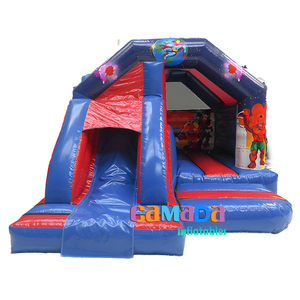 Gorila de Seaworld saltando casa hinchable tobogán inflable Combo Moonwalk con tobogán seco y parte superior para niños - Product Image 2