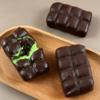 Jouet anti-stress souple en forme de chocolat croustillant, jouet à presser en forme de barre chocolatée avec son claquement, jouet anti-stress à presser pour la vente en gros