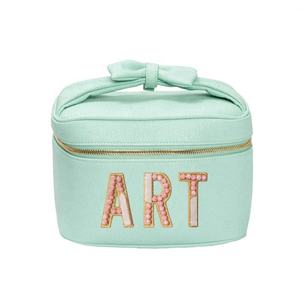 Fascinant chenille grand étui de beauté avec poignée en cours d'exécution douce trousse de toilette haut de gamme vanité de voyage pour maquillage artiest - Product Image 2