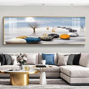 Peinture en porcelaine cristalline LED, paysages abstraits, art mural pour chambre d'hôtel, vente en gros, personnalisation, décoration intérieure - Product Image 1