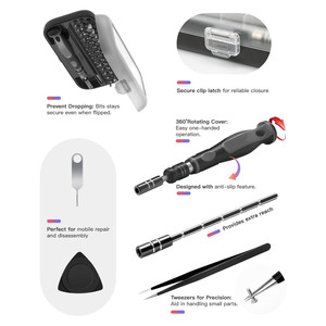 Set di Mini Cacciaviti OwiHaerxis con Impugnatura in Plastica Antiscivolo e Coppia Regolabile per Riparazione Fai-da-Te di Laptop/<span class=keywords><strong>PC</strong></span>/Telefoni/Orologi OEM - Product Image 3