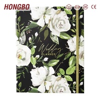 Journal de planification de mariage à couverture rigide florale personnalisée 7x8.75 pouces format A5 style spirale avec onglets cadeau