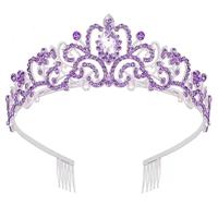 Nouvelle couronne en strass multicolores, cadeau d'anniversaire pour fille, couronne scintillante, cadeau de fête