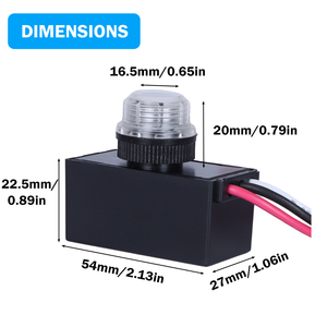 Interruptor de Control de Luz Electrónico para Exteriores CNRIYA AA300DL, Luz Diurna/Nocturna, 105-305V, Cableado, Fotoinductivo, IP65/IP66/IP54, PC - Product Image 3