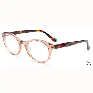 2024 all'ingrosso della fabbrica di moda acetato occhiali montature donne acetato occhiali ottici per la lettura