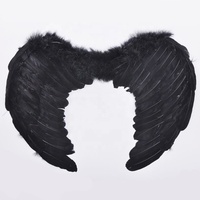 Ailes d'ange en plume pour enfants, Costume de fée du diable, grande taille