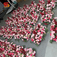 Arco de Boda Rosa Personalizado con Flores, Bola de Flores de Rosa Rosa con Arreglo Floral Verde