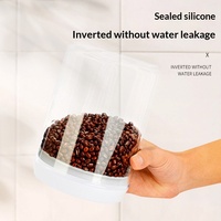 Boîte de rangement transparente en plastique à fermeture facile pour aliments, café en poudre, lait en poudre, thé et fleurs – Idéale pour la maison et la cuisine