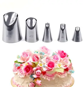 5 Stuk Roestvrij Staal Rose Bloem Piping Tips Voor Cake Decorating Supplies Cookies Cupcake Icing Decorating Kits