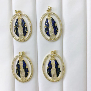 CZ8627 18K chapado en oro CZ Bendita Madre <span class=keywords><strong>Virgen</strong></span> María <span class=keywords><strong>Virgen</strong></span> <span class=keywords><strong>De</strong></span> <span class=keywords><strong>Guadalupe</strong></span> Colgantes Suministros <span class=keywords><strong>de</strong></span> joyería religiosa - Product Image 6