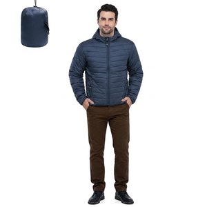 Men's Winter Puffer <b>Jacket</b> Customizable Front Logo Breathable Quick Dry High Street Style Fashion Warm Drop Shoulder - Product Image 1