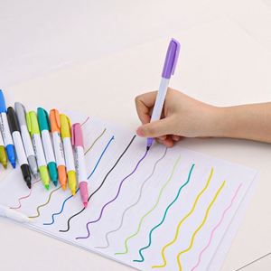 OEM/ODM Service Available 12-<b>Color</b> Permanent Ink Art Acrylic Marker <b>Pen</b> Set Custom Logo Printing for Kids Graffiti Drawing - Product Image 6
