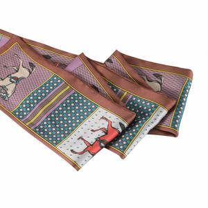 Wholesale Hot Sale Fashionable Handbag Handle <b>Wrap</b> Hair Head Band Neckerchief Custom Printed Ribbon Silk Scarf - Product Image 5