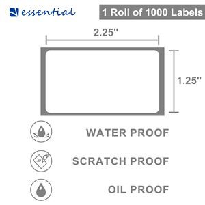 ฉลากกันน้ำแบบพิมพ์ความร้อนโดยตรง ขนาด 2.25x1.25 นิ้ว ปลอดสาร BPA - Product Image 2
