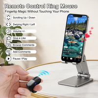 Kablosuz Akıllı Yüzük Mouse Dikey Mini Optik Uzaktan Kumanda Telefon Tabletler Parmak Ucu TikTok Video Sayfa Çevirici