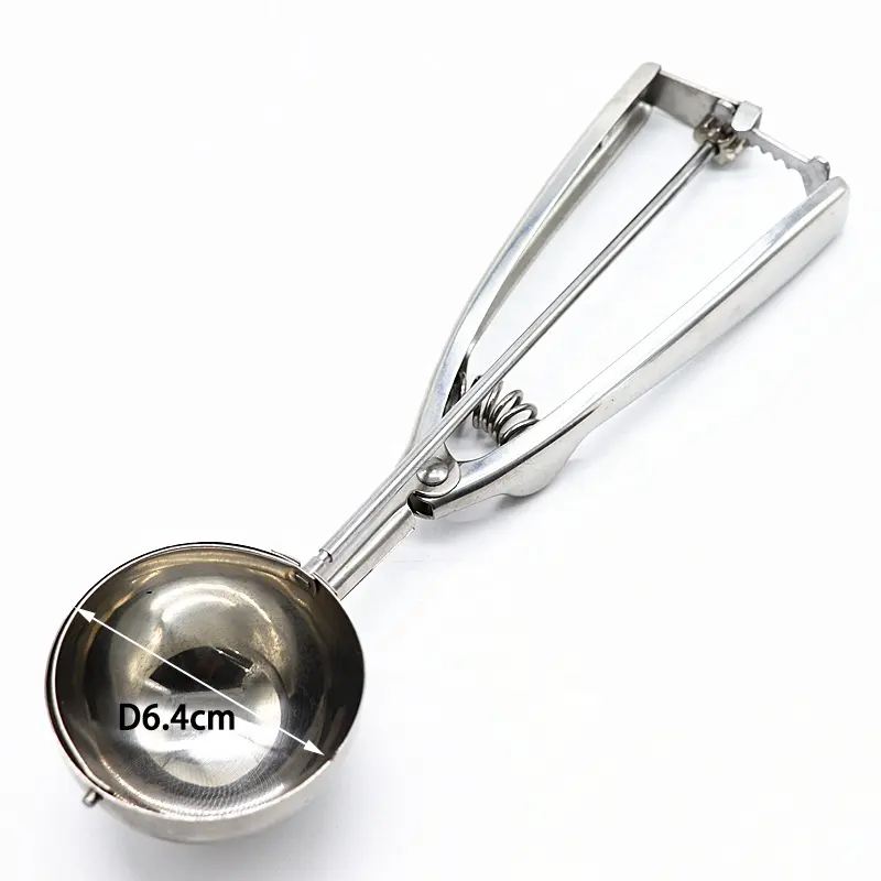 stainless steel metal ice cream scoop spoon with trigger release lever