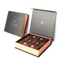 Boîtes de papier d'emballage alimentaire de cadeau de chocolat de noix de Noël de luxe papier kraft ou original personnalisé avec logo brun noir