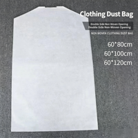 Housse de vêtement non tissée à ouverture supérieure, housse anti-poussière pour costume, sac de rangement pour vêtements, housse de vêtement non tissée imperméable avec logo personnalisé pour manteau et robe