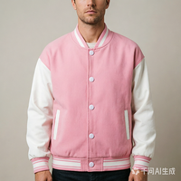 Veste de sport pour homme de haute qualité avec broderie, logo personnalisé, taille américaine, veste en molleton vierge, veste de baseball pour homme