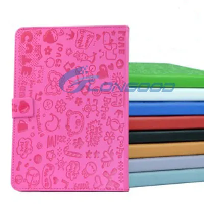 Animal Protect Cover PU Leather Case Stand For iPad Mini