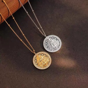 Collar de Plata Pura S925 con Baño de Oro y Diamantes Incrustados, Estilo Nacional, para Hombre y Mujer, Cadena de Suerte para Suéter - Product Image 2