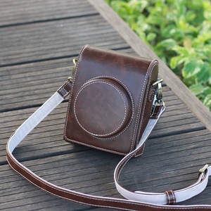 Sac pour <span class=keywords><strong>appareil</strong></span> <span class=keywords><strong>photo</strong></span> en cuir PU, étui de rangement <span class=keywords><strong>vintage</strong></span> pour Leica SOFORT2 Instant - Product Image 4