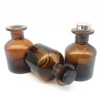 Bouteille vide de diffuseur de roseau ambré d'aromathérapie de 50 ml 100ml 150 ml 250ml avec le chapeau bouteille de diffuseur en verre de luxe d'huile essentielle