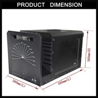 Machine à effets de flamme rotative Siterui SFX 320W 210, construction métallique, contrôle LCD, capacité 10L, flamme jusqu'à 10M, grandes performances