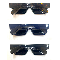 Lunettes de Soleil Carrées Épaisses de Luxe 2026 Personnalisables pour Hommes et Femmes, Noires, en Acétate Polarisées UV400 de Haute Qualité TAC 2025
