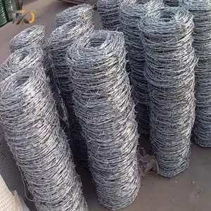 25kg per roll 300m 2.0mm 2.5mm reverse hot dipped galvanized double barbed wire 14x14 16x16