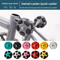 Accessoires pour vélo pliant Brompton Small B : Roue pivotante omnidirectionnelle Easy-Travel, noire et grise