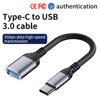 Câble OTG 3.2 USB-C vers USB, adaptateur OTG 5 Gbps avec prise en charge de la caméra/lecteur de carte pour Android, clavier externe, câble adaptateur OTG 3.0
