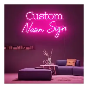 Design gratuit nouveauté enseigne lumineuse LED personnalisée pas de quantité minimale de commande dropshipping enseigne lumineuse LED personnalisée pour la chambre à coucher fête d'anniversaire décoration de mariage