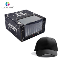 Casquettes de baseball personnalisées noires portables avec logo, style trucker et snapback, emballage en boîte, vente en gros