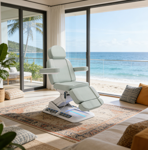 旋转美容院不锈钢按摩床高密度海绵3电机电动面部水疗治疗床 - Product Image 3