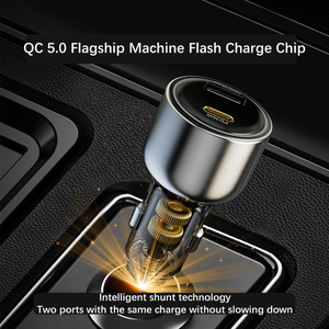 C60 102W Safety Car Charger for Mobile Phone/Tablet/Notebook/Game Machine/Drone USB-A Super Fast Charging for PD - Product Image 6