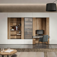 Armoire en teck massif durable, design moderne, avec coiffeuse intégrée, portes coulissantes, écologique, vente en gros