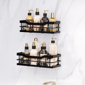 Estante de almacenamiento para baño, estante de esquina duradero de 50x30cm, rectangular, de varios niveles, montado en la pared, para organización de toallas de baño - Product Image 4