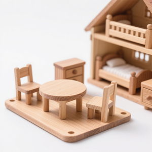 Houten Miniatuur Meubels Poppenhuis Voor Kinderen Kinderen Geschenken Poppenhuis Doen Alsof Spelen Fabriek Levering Groothandel Educatief Speelgoed - Product Image 6