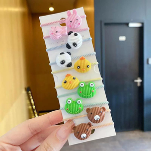 Regalo de Halloween chicas adolescentes 20 unids/caja accesorios de goma para el cabello elástico Animal frutas lazos para el cabello niños dulce bebé banda para el cabello - Product Image 2