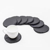 Sous-verres en ardoise naturelle écologiques, résistants à la chaleur, pour restaurants et maison, design de luxe, vente en gros d'usine