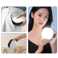 Lampe LED magnétique pliable avec miroir de maquillage pour selfie, 3 températures de couleur, accessoires pour téléphone pour vlog en direct et photographie
