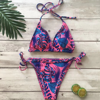Maillot de bain deux pièces personnalisé à sublimation, sans bretelles, pour filles, grande taille XXL, imprimé rayé, respirant et écologique