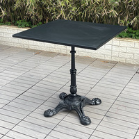 Table en fer moderne pour l'extérieur Table de négociation carrée pour les loisirs simples en métal pour le café Salon de thé Salle à manger Mobilier d'extérieur