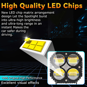 Nuevo Faro LED H4 de Alta Potencia 40W 12V para Motocicleta, Luz de Trabajo con Luces Laterales para Motos y Bicicletas - Product Image 5