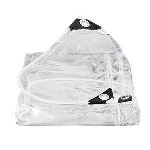 Bâche en PVC tissé enduit transparent, imperméable, résistante aux déchirures et au vent, avec œillets et attaches pour patio, pavillon, serre, tente - Product Image 3