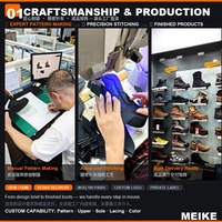 Sepatu Taktis MEIKE Logo Kustom, Sepatu Hiking Outdoor Kulit Suede Sapi, Sepatu Boot Pria Setengah Tinggi, Model Tali, Bernapas, Tahan Lama, OEM ODM