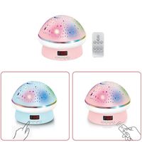 Lampe projecteur rotative éco-responsable personnalisable 2025 avec ciel étoilé champignon pour chambre d'enfant – Cadeau idéal
