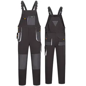Durable Men's work Bib Pants Overall Scrubs Multi Pockets Workwear Jumpsuits for men Out Jumpsuit Coverall Trousers